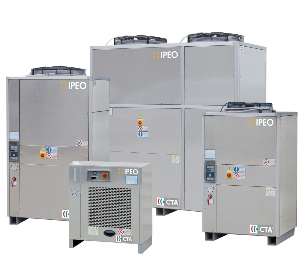 Groupes d’eau glacée à condensation par air – IPE – R410a        Puissance de 13 à 401kW